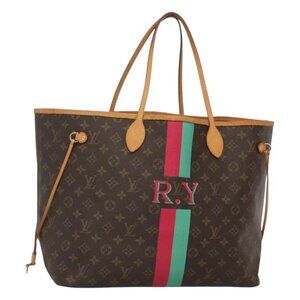 LOUIS VUITTON Monogram LV My Heritage Neverfull GM Tote Bag Red Green